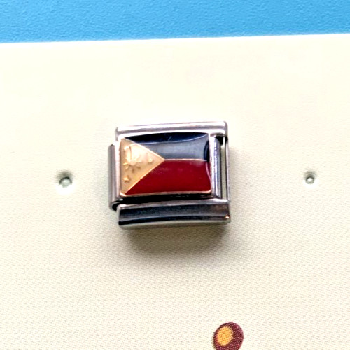 The Philippine Flag. Original “FLAGS” ITALIA Collection CHARM, Fit 9mm bracelets
