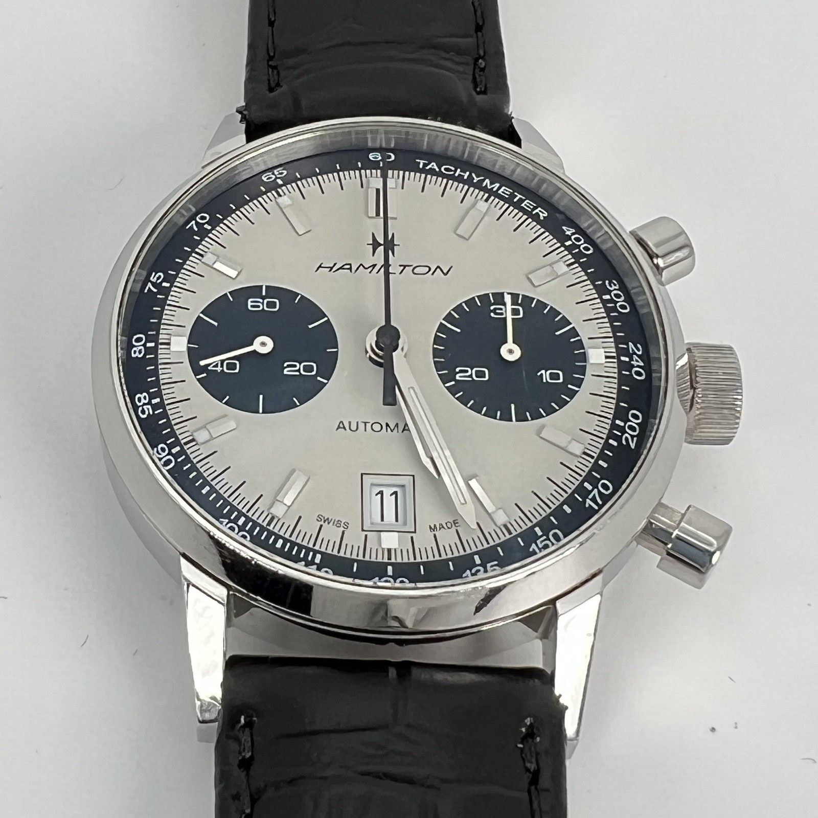 Hamilton Intra-Matic H384160 Automatic Chronograph Men’s Watch Stainless #W-21