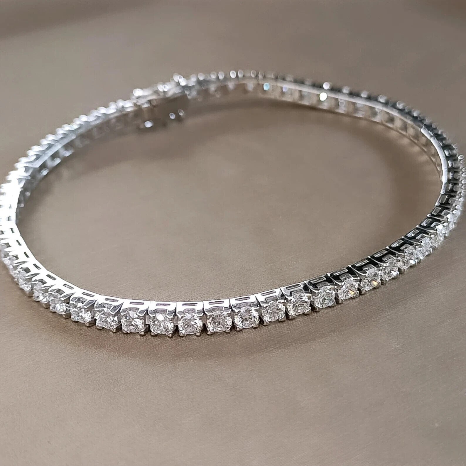 Specially For Her Birthday 6Ct Lab Grown Diamond Tennis Bracelet 925 Silver 8″