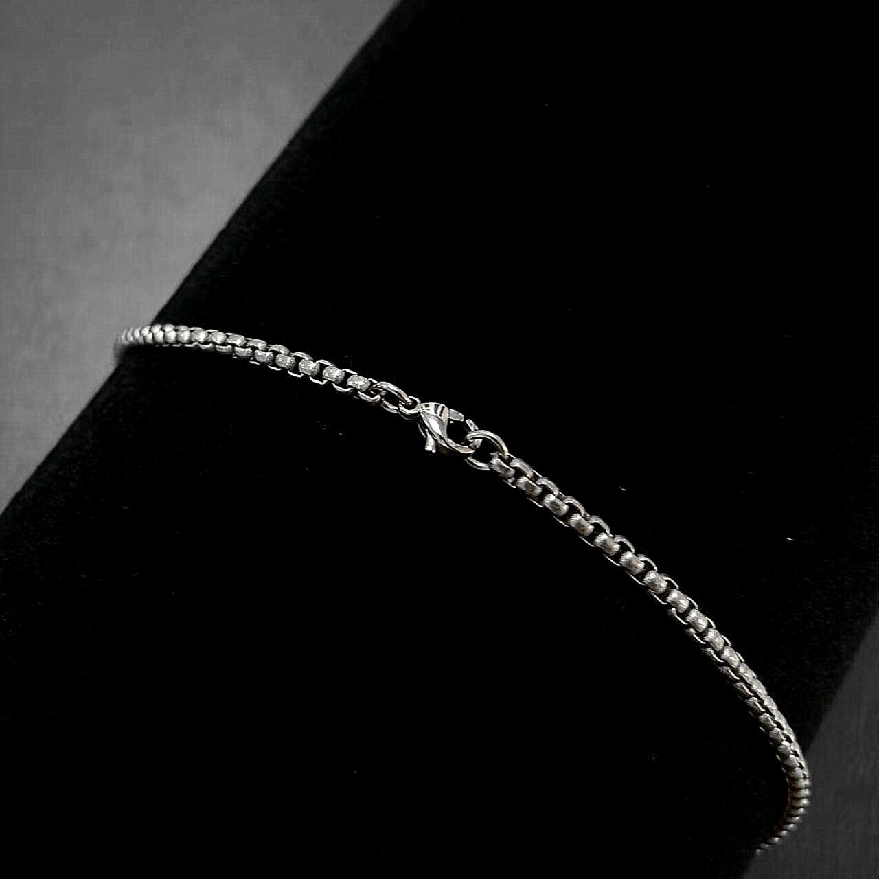 Pure Titanium 3mm Width Square Box Chain Anti-allergy Ultralight Necklace Unisex