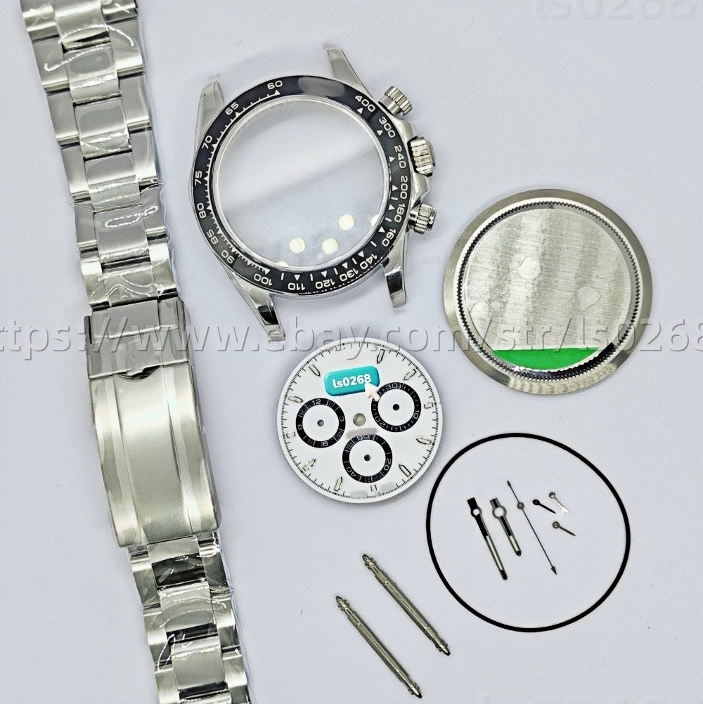 DIY 40mm Stainless Steel Watch Kit For 4131 7750 4130 Aftersales Accessories
