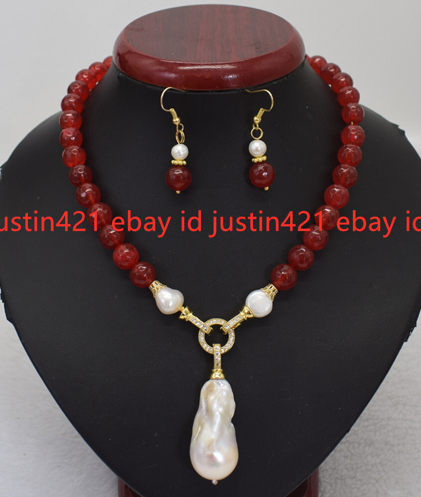 6/8/10/12mm Faceted Beads White Keshi Baroque Pearl Pendant Necklace Earrings