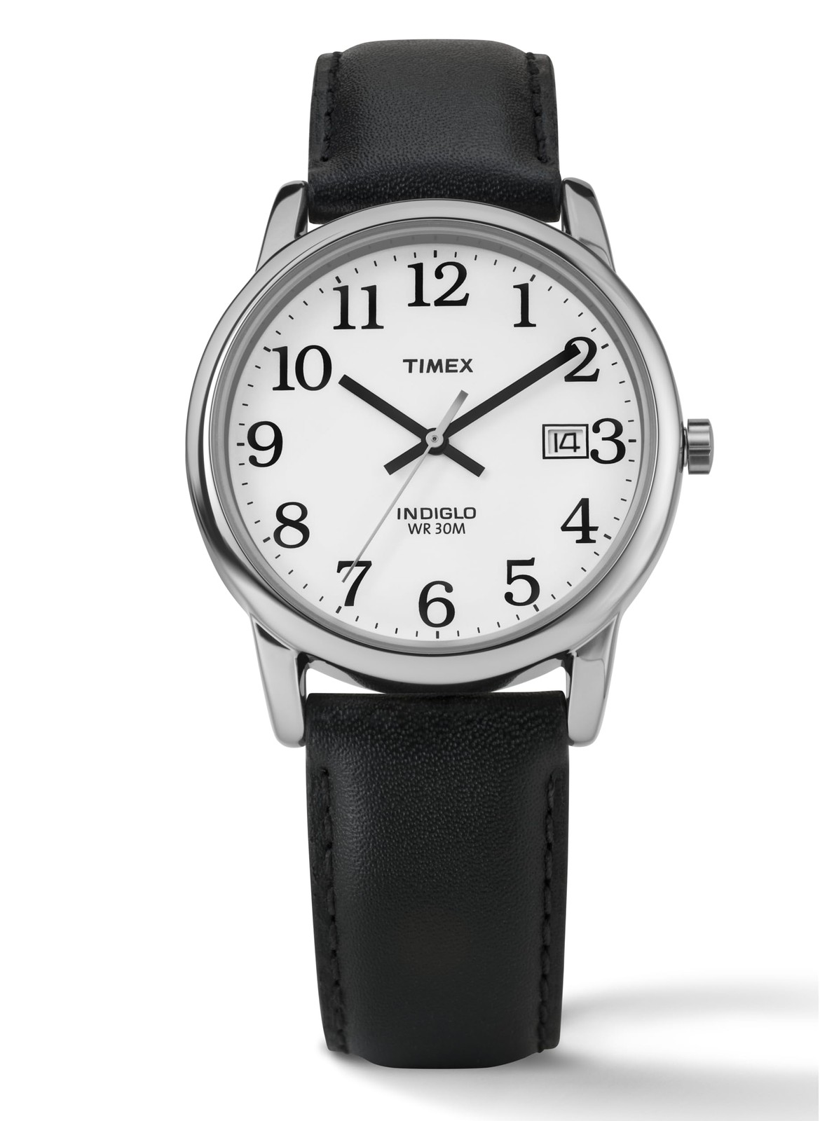 Timex Men’s Easy Reader Black Leather Strap Watch – T2H281 NEW