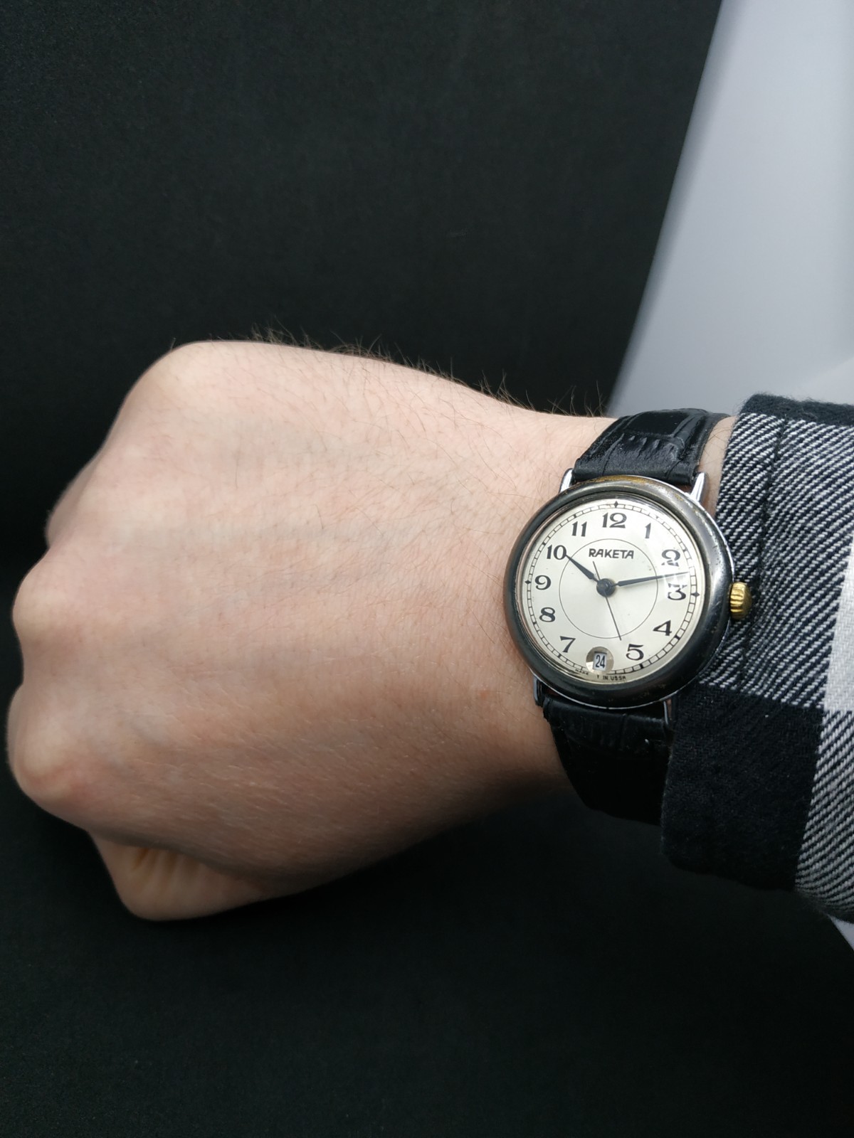 Men’s Dress Vintage USSR Watch Raketa Mechanical 2614.H Russian Retro Soviet ☭