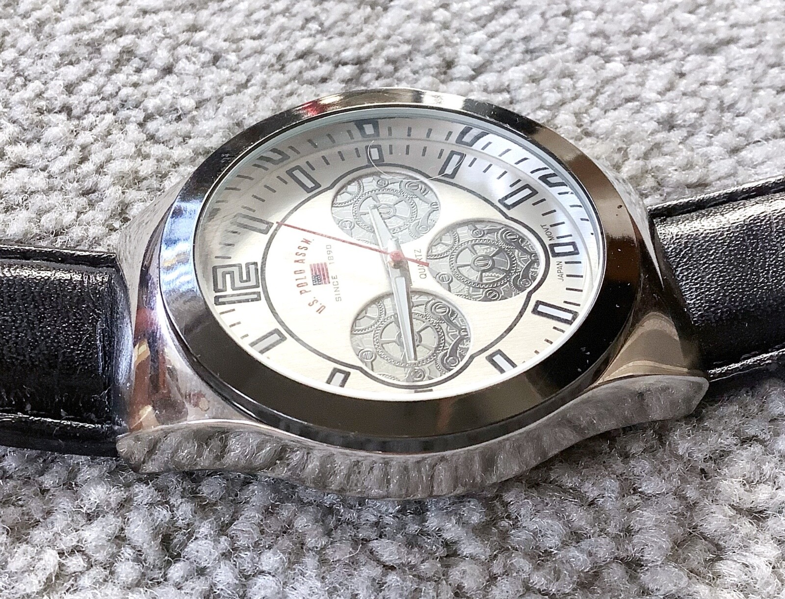 Large U.S. Polo Assn. Men’s Quartz Strap Watch – 43mm – US 5145 -Excellent Cond.