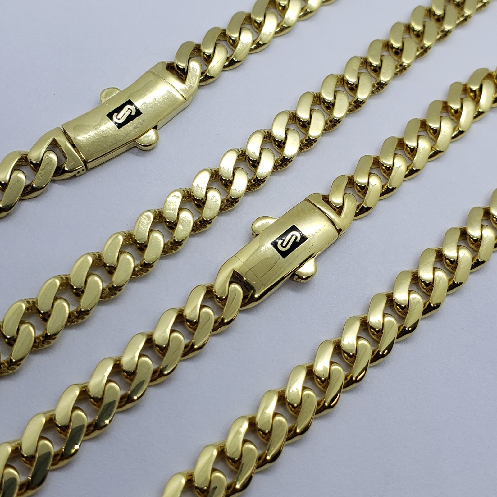 10K Hollow Yellow Gold Miami Cuban Monaco Chain 6m~9mm Necklace Bracelet 7″-30″