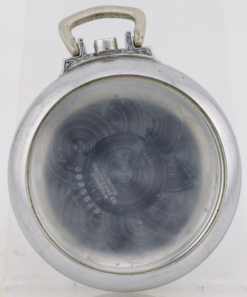 ILLINOIS SPARTAN 18s POCKET WATCH CASE 53.7mm, 45.4mm MOVEMENT SEAT (NN)