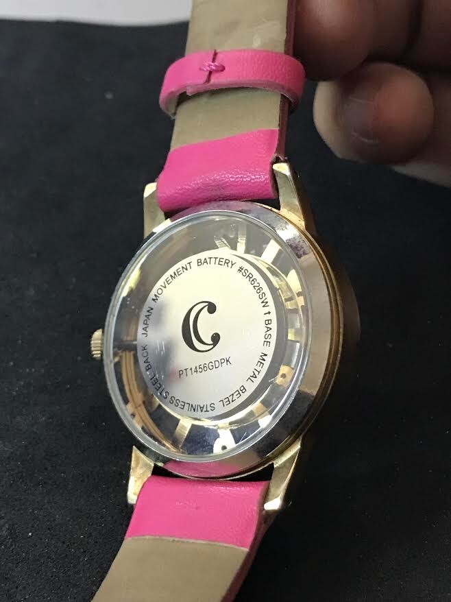 Fashion 37mm Transparent Dial Quartz Analog Women’s Watch New Battery (#1451)