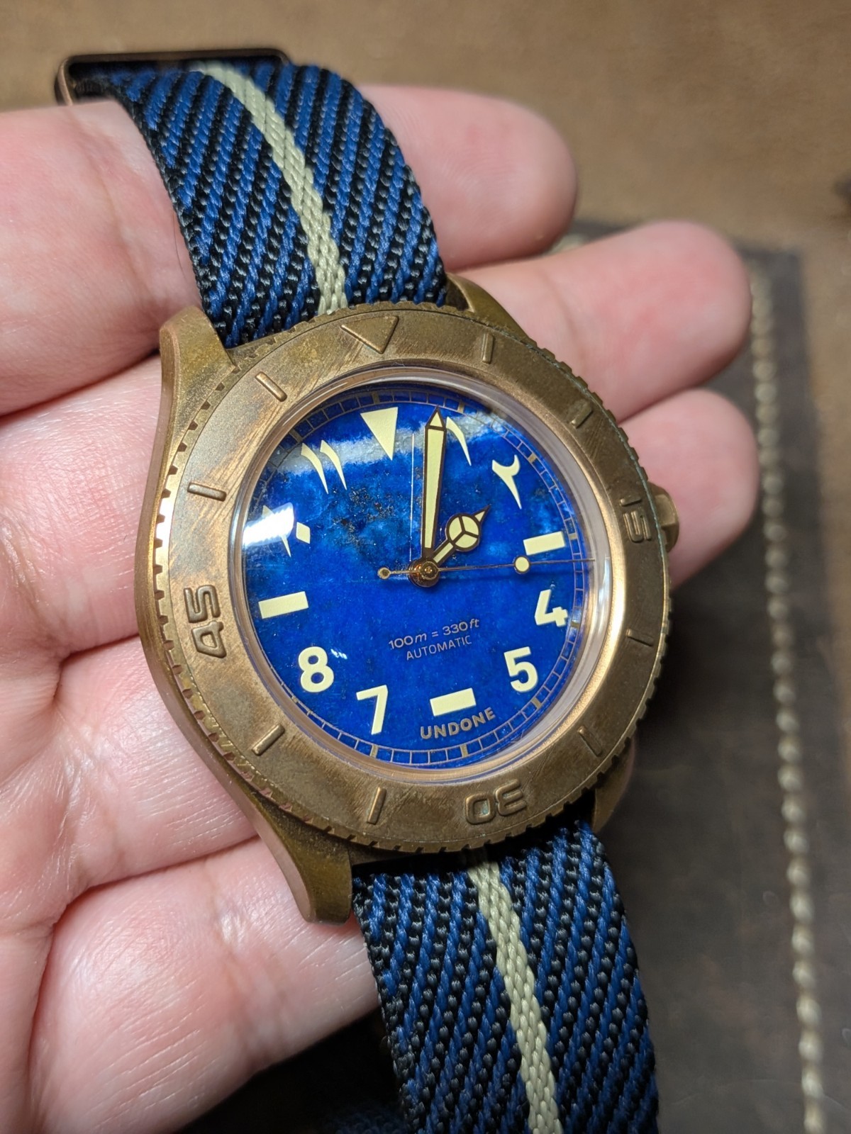 Undone Basecamp Arabian Nights Limited Edition Bronze Lapis Lazuli Watch