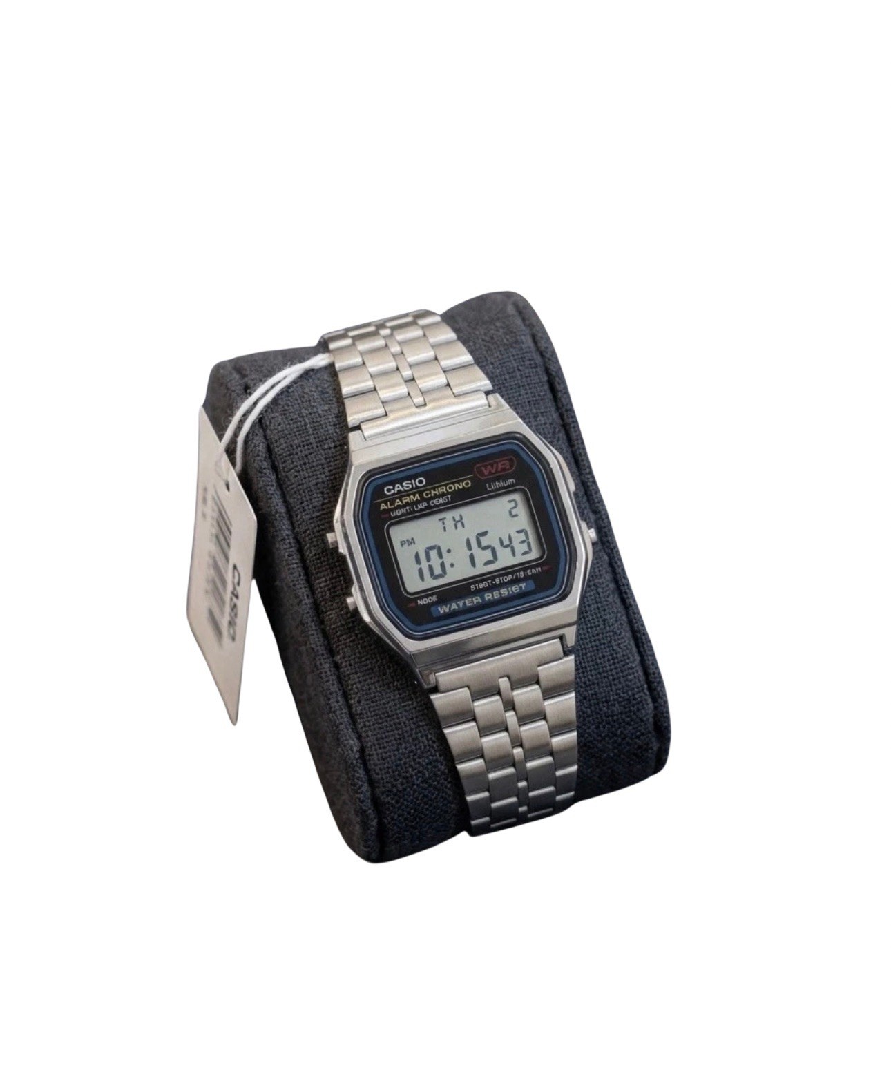 Casio A159W Digital Watch Stainless Steel Classic Retro Unisex NEW Alarm Chrono