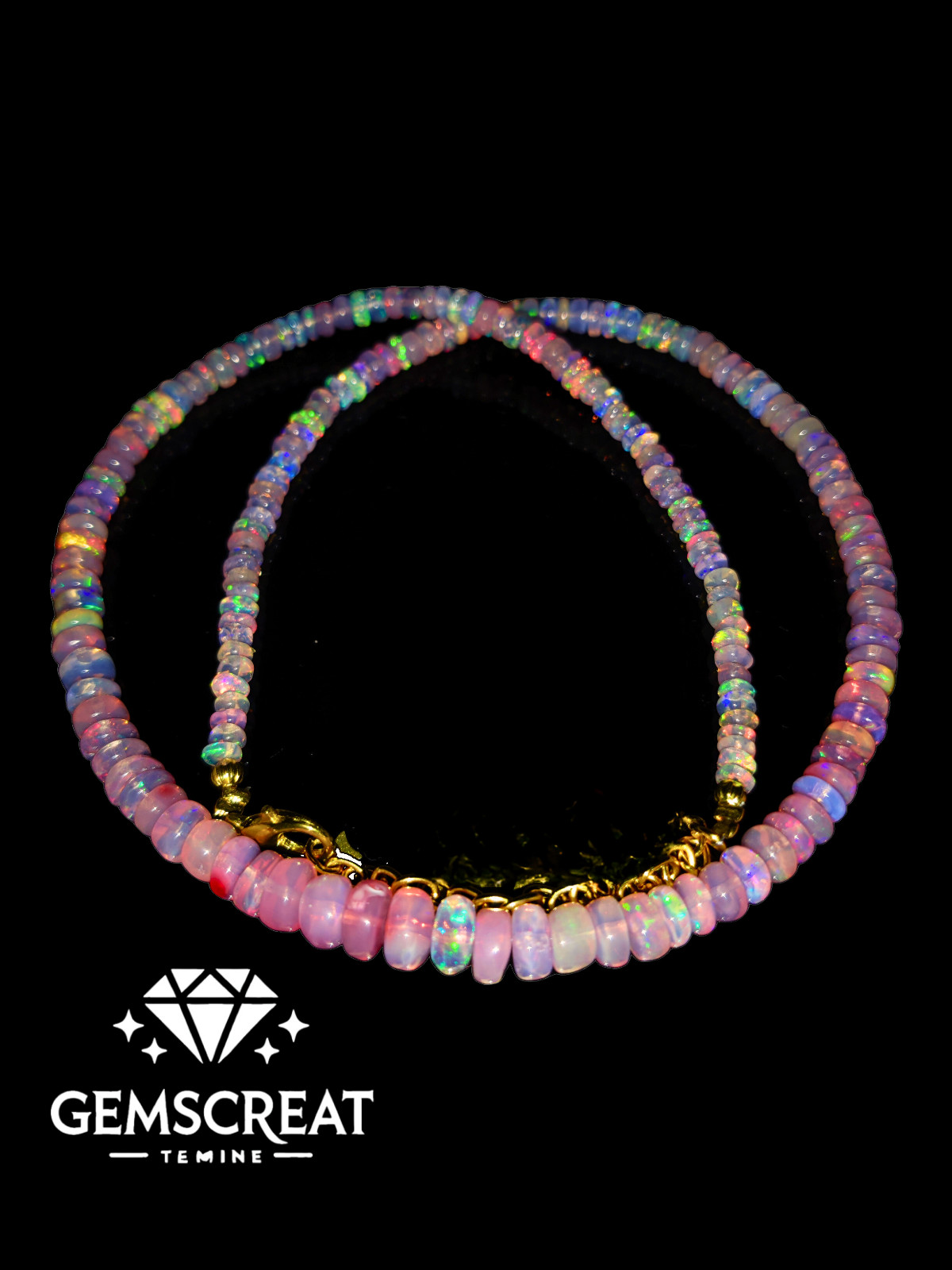 3-6 mm Natural Ethiopian Welo Fire Opal Beads 16″ Necklace Genuine Opal AA44