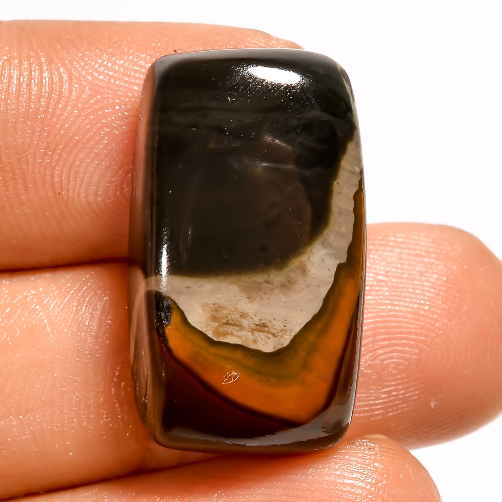 25 Ct Natural Polychrome Jasper Radiant Shape Cabochon Loose Gemstone 23X13X8 mm