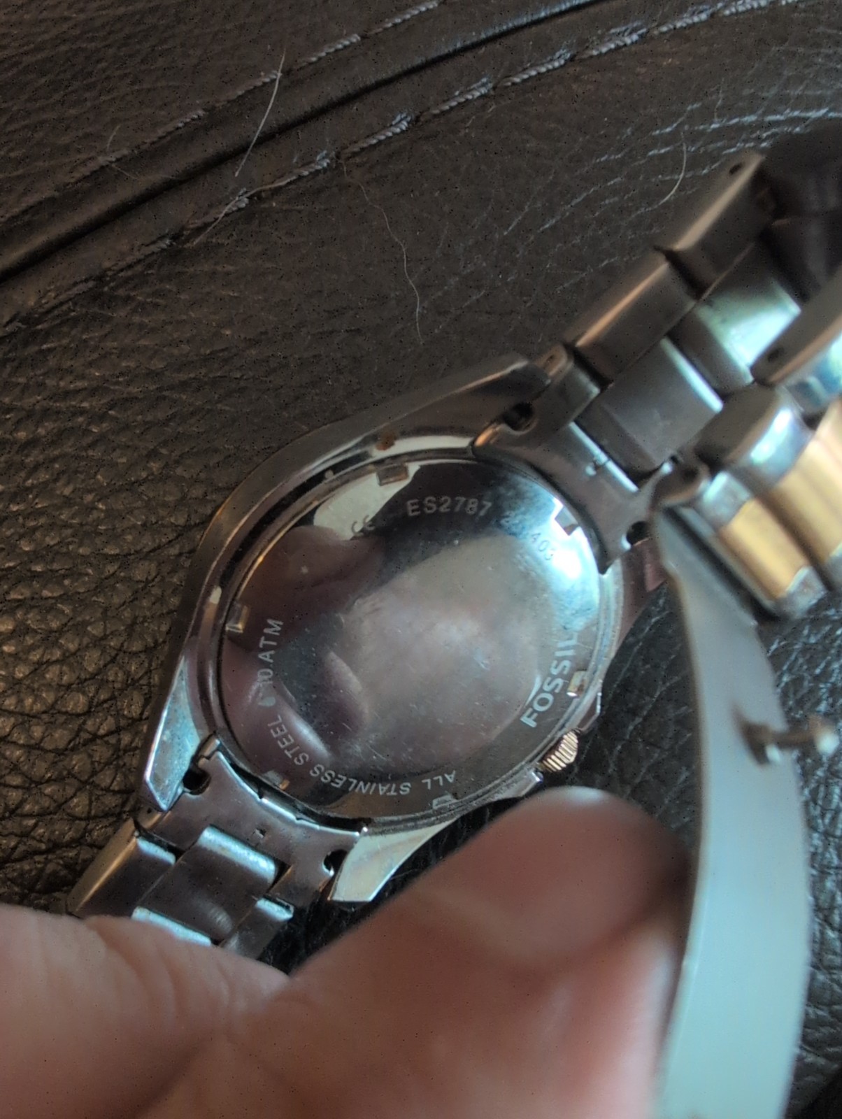 Fossil Riley ES2787 251403 Women Stainless Steel Analog Silver Dial Wrist Watch
