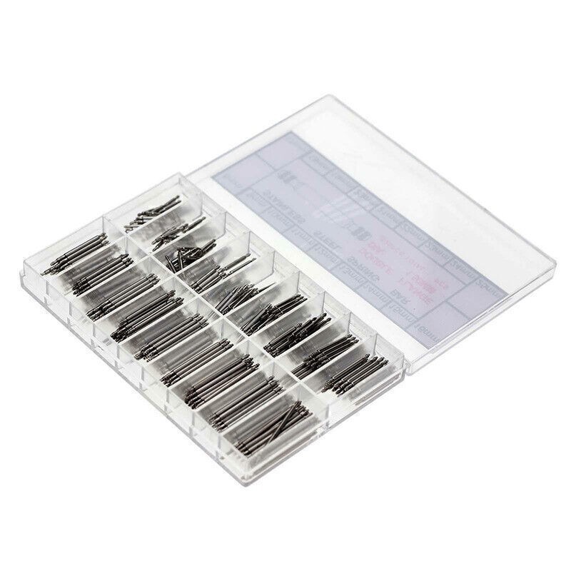 360pcs Watch Pins Spring BARS Band Strap Link 8-25mm Repair Kit Stainless Steel