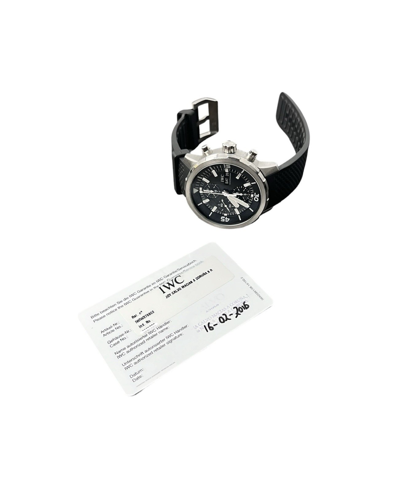 IWC Aquatimer Black Dial Stainless Steel 44mm Automatic Men’s Watch IW376803