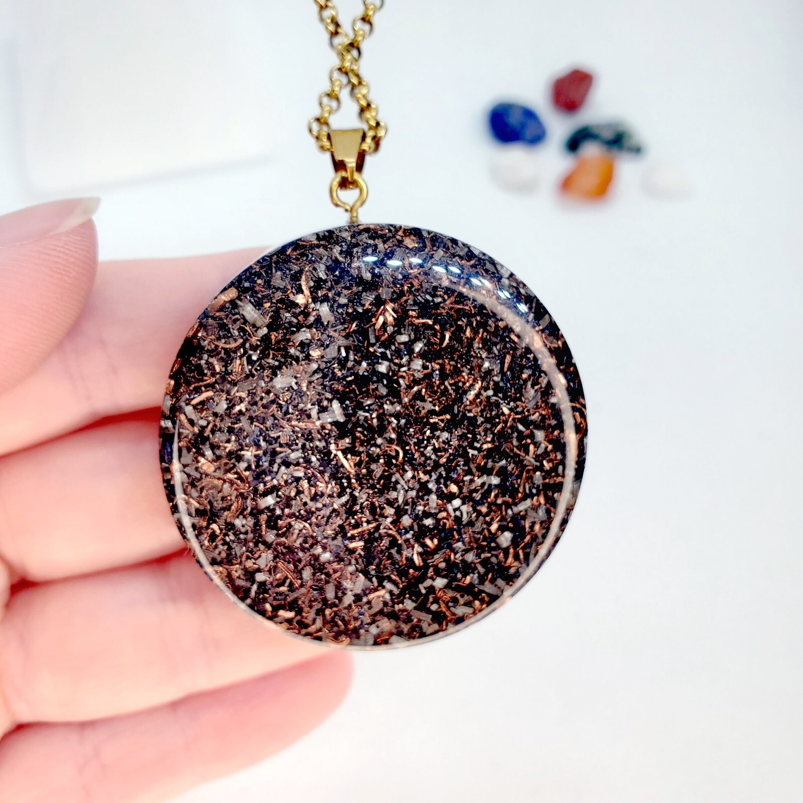 Raphael Archangel Custom Orgone choose +50 crystals. Spiritual Protection Amulet
