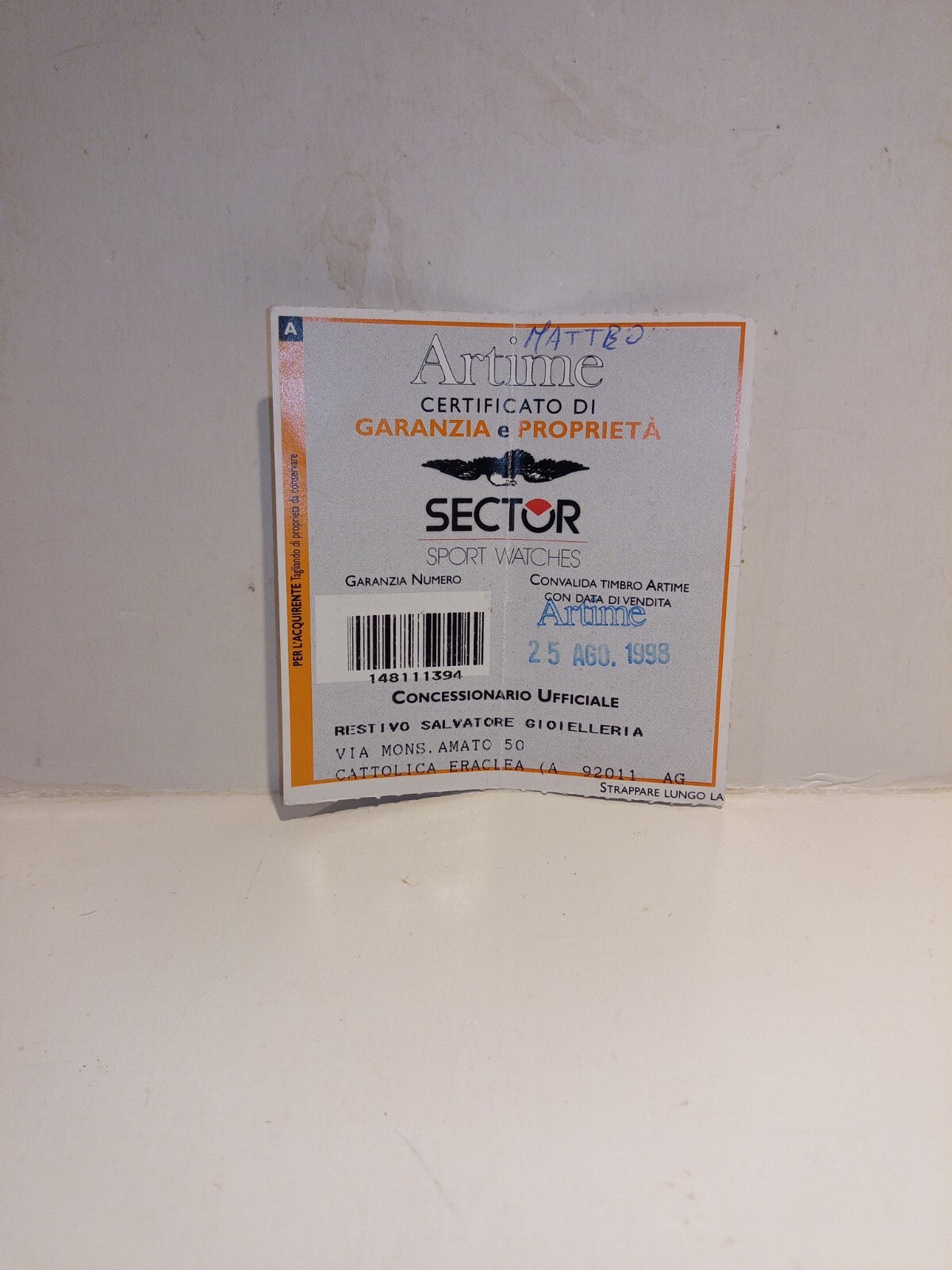 Sector 450 No Limits Watch 1998 Excellent Condition Original Packaging & Papers