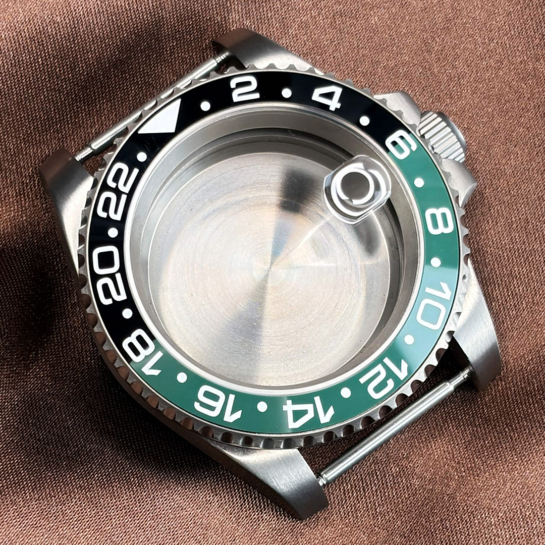 20ATM Dive 40mm Titanium Sprite Green Watch Case Sapphire Crystal For NH34 NH35