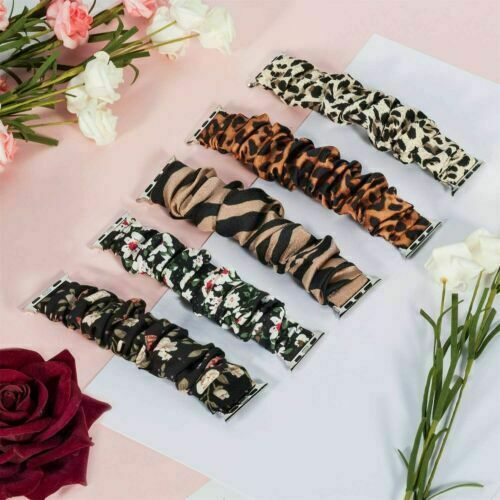 Scrunchie Elastic Loop iWatch Band Strap For Apple Watch Series 7 6 SE 5 4 3 2 1