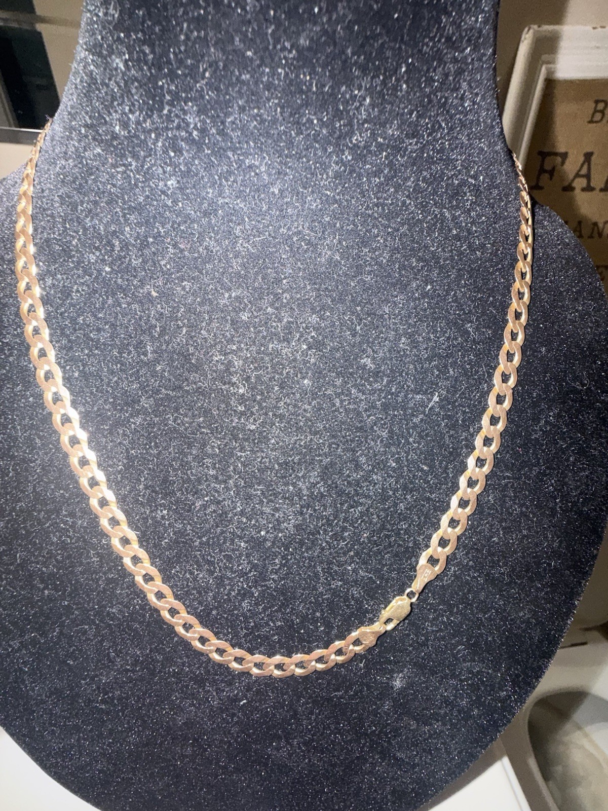 10k Gold Cuban Link Necklace 22.5 Inches