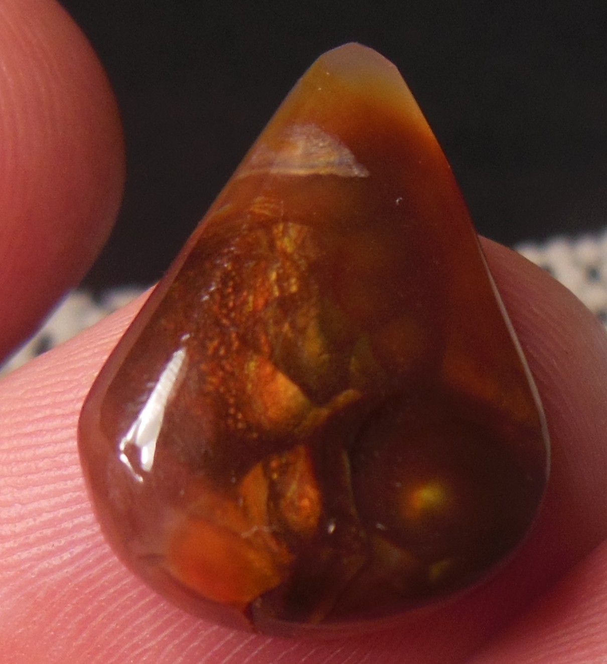 10.00ct Mexican Fire Agate 19.6mm x 14.6mm x 5mm