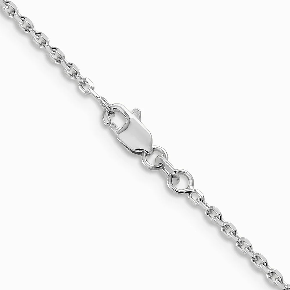 10K White Gold 1.65mm Diamond-Cut Cable Chain Necklace 16″-24″