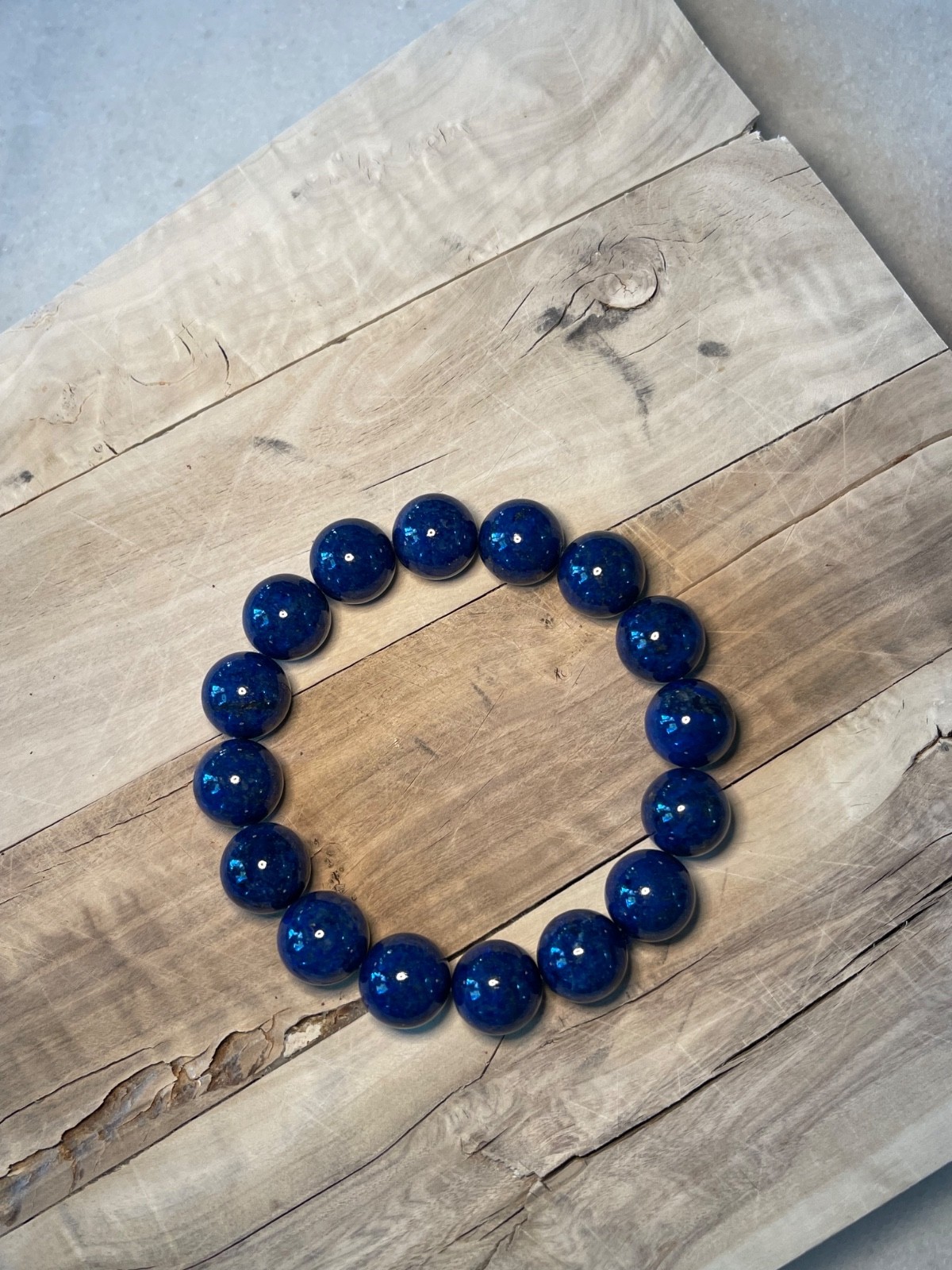 High-Grade AAAA+ Lapis Lazuli Bracelet | Natural Gemstone Jewelry