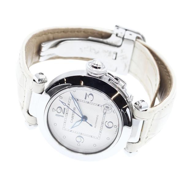 Cartier Pasha C W3106199 35mm SS Silver Dial Automatic Date Watch #C7453