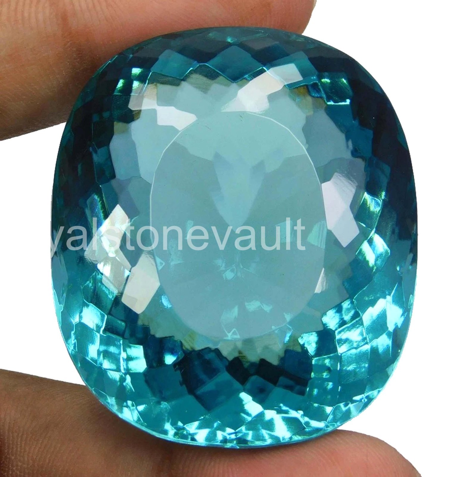 Huge 200 Carat Certified Natural Blue Aquamarine Cushion Cut Gemstone Brazil D25