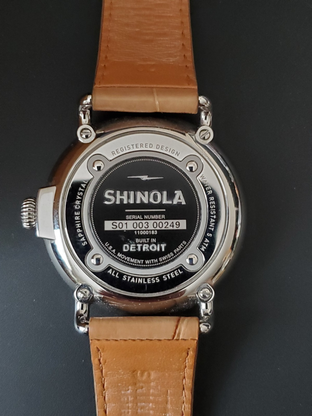 Shinola Runwell 41mm Moon Phase Watch, Argonite-708 Stainless, Free Shipping!
