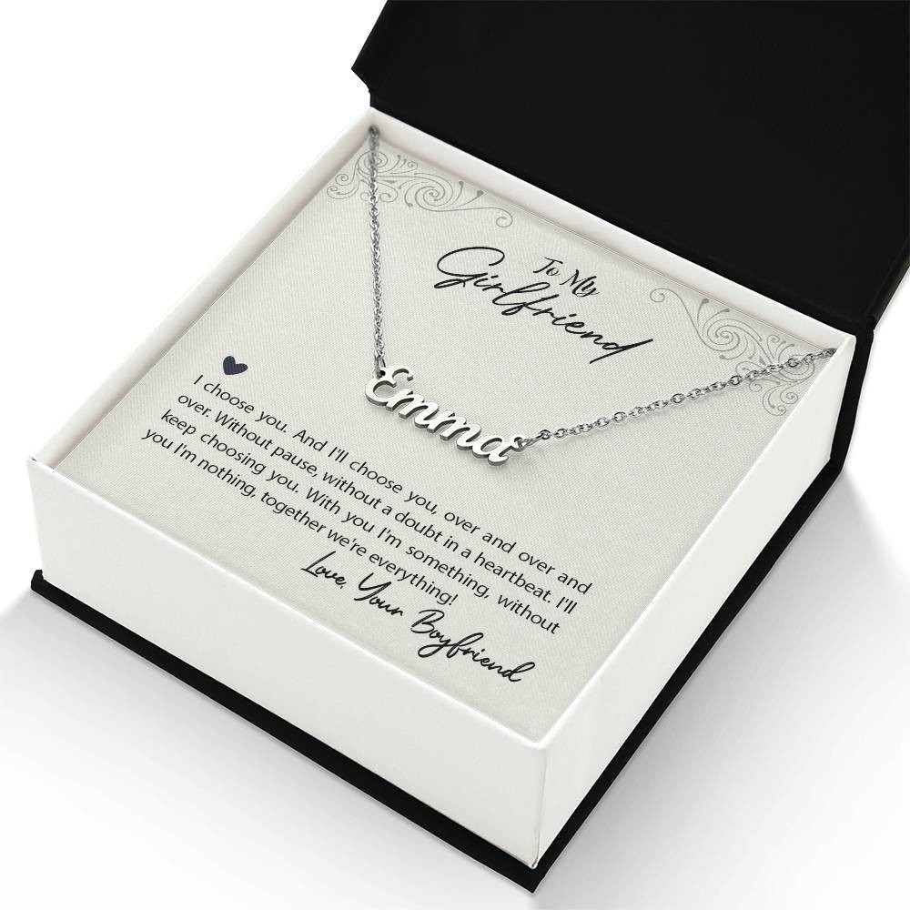 Personalized Name Necklace Gift for Girlfriend Custom Romantic Name Jewelry