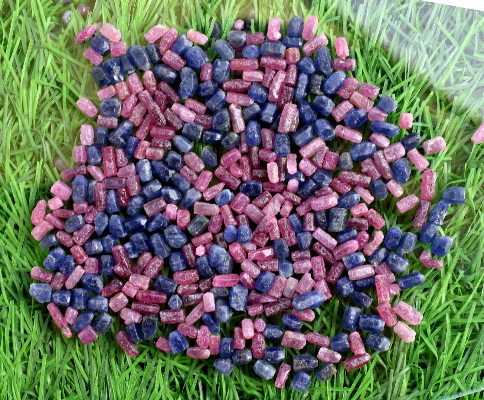 100.00% Natural Top Grade Ruby & Blue Sapphire Raw Loose Gemstone Lot 100 Ct