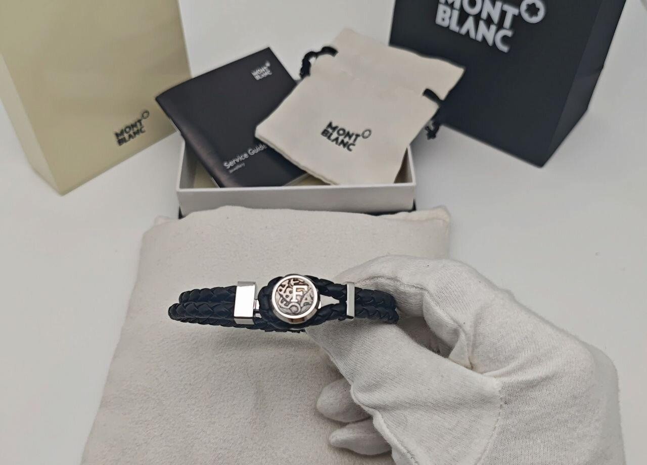 Black Leather Stainless Steel Clasp Bracelet Unisex Fine Gift Set Unbranded