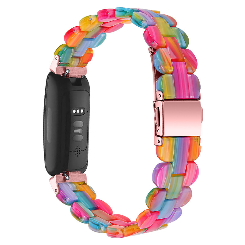 For Fitbit Inspire1 2 HR Replacement Slim Resin Stainless Steel Watch Strap Band