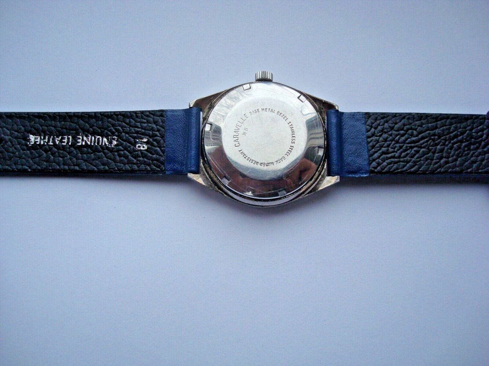 Caravelle Bulova Dual Day Men’s Automatic Watch ETA 2879 Blue Dial New Band Runs