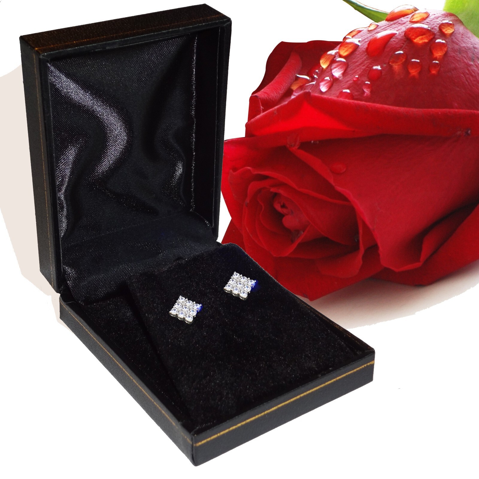 4 Ct Round Cut Moissanite FL/D Stud Earrings 14K Yellow Gold 8mm Screw Back Gift