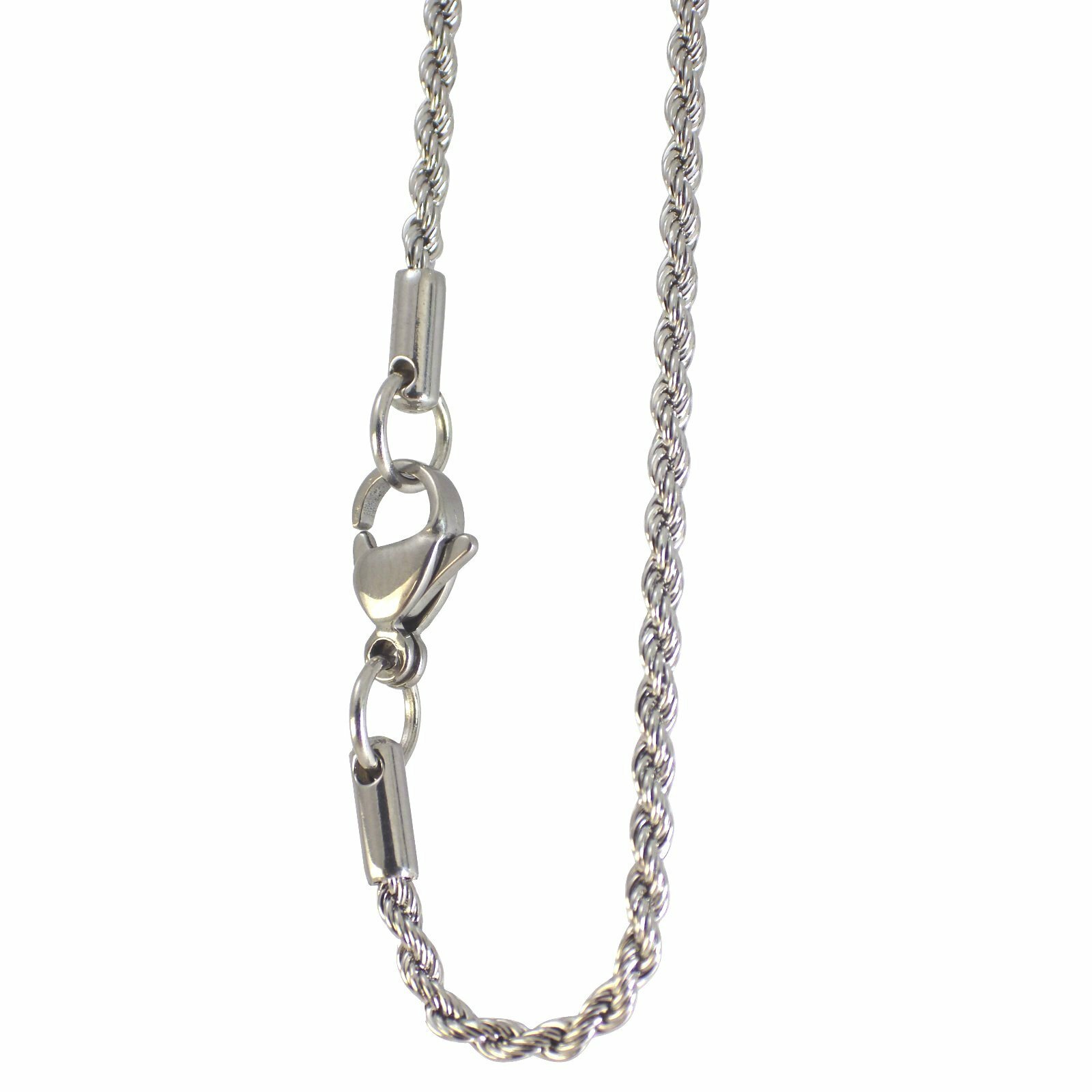 Rope Chain Necklace Surgical Stainless Steel 18-30 inch 5mm Hypoallergenic