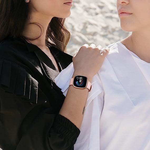 Genuine Leather Band For Fitbit Versa 4 / Fitbit Versa 3 / Sense Replacement USA