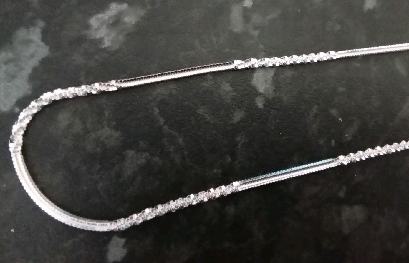 46cm 18″ Sterling Silver Snake/twisted Chain 925, 2mm Wide With Lobster Clasps
