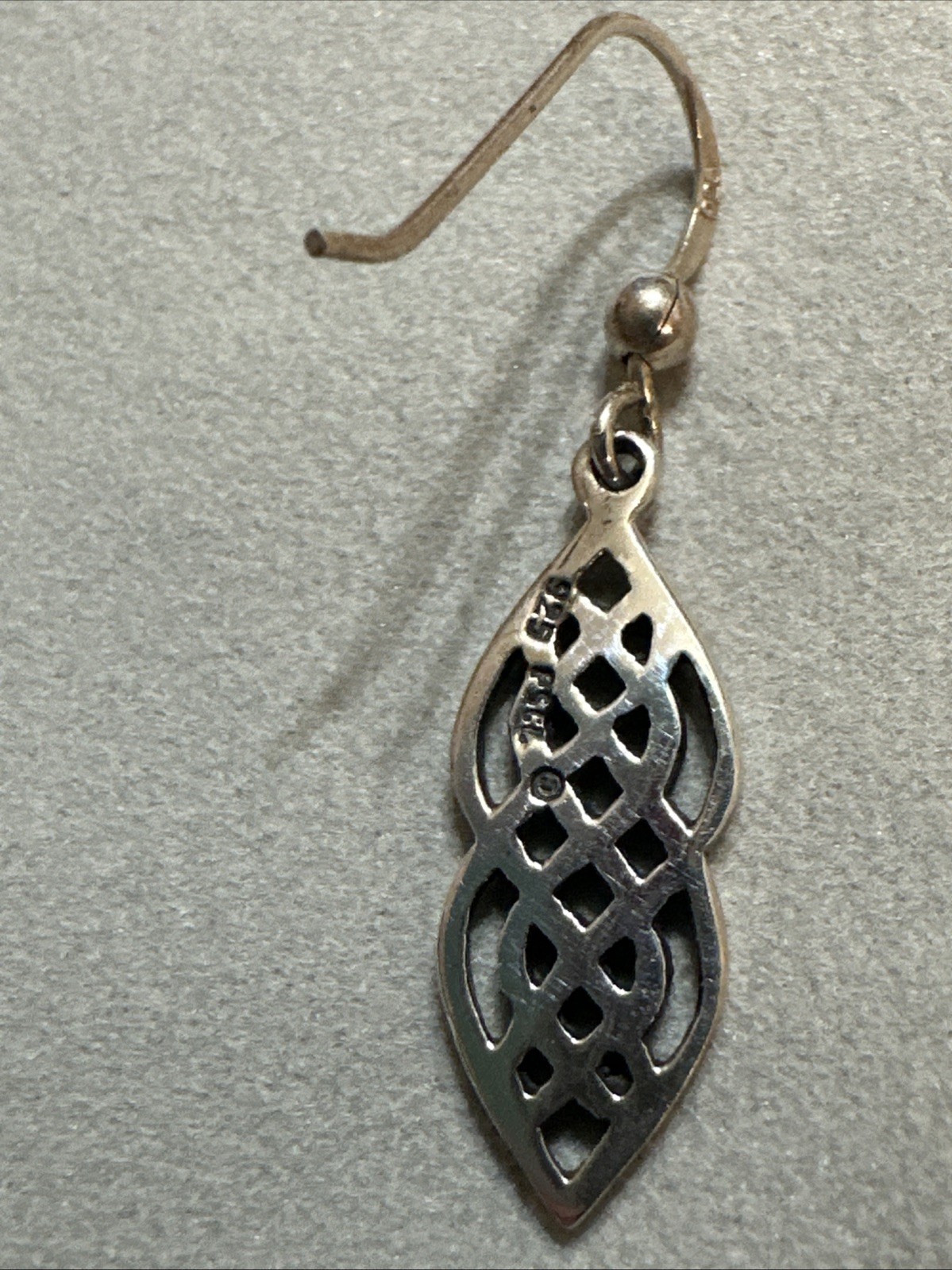Peter Stone Sterling Silver PSCL 925 Celtic Knot EARRING – 1 SINGLE EARRING Only