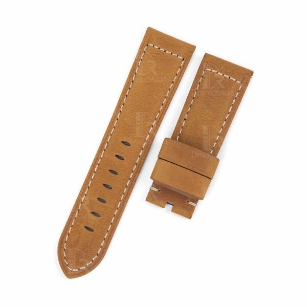 Handmade Brown Leather Watch band DR-085 for PAM – Panerai 22mm strap