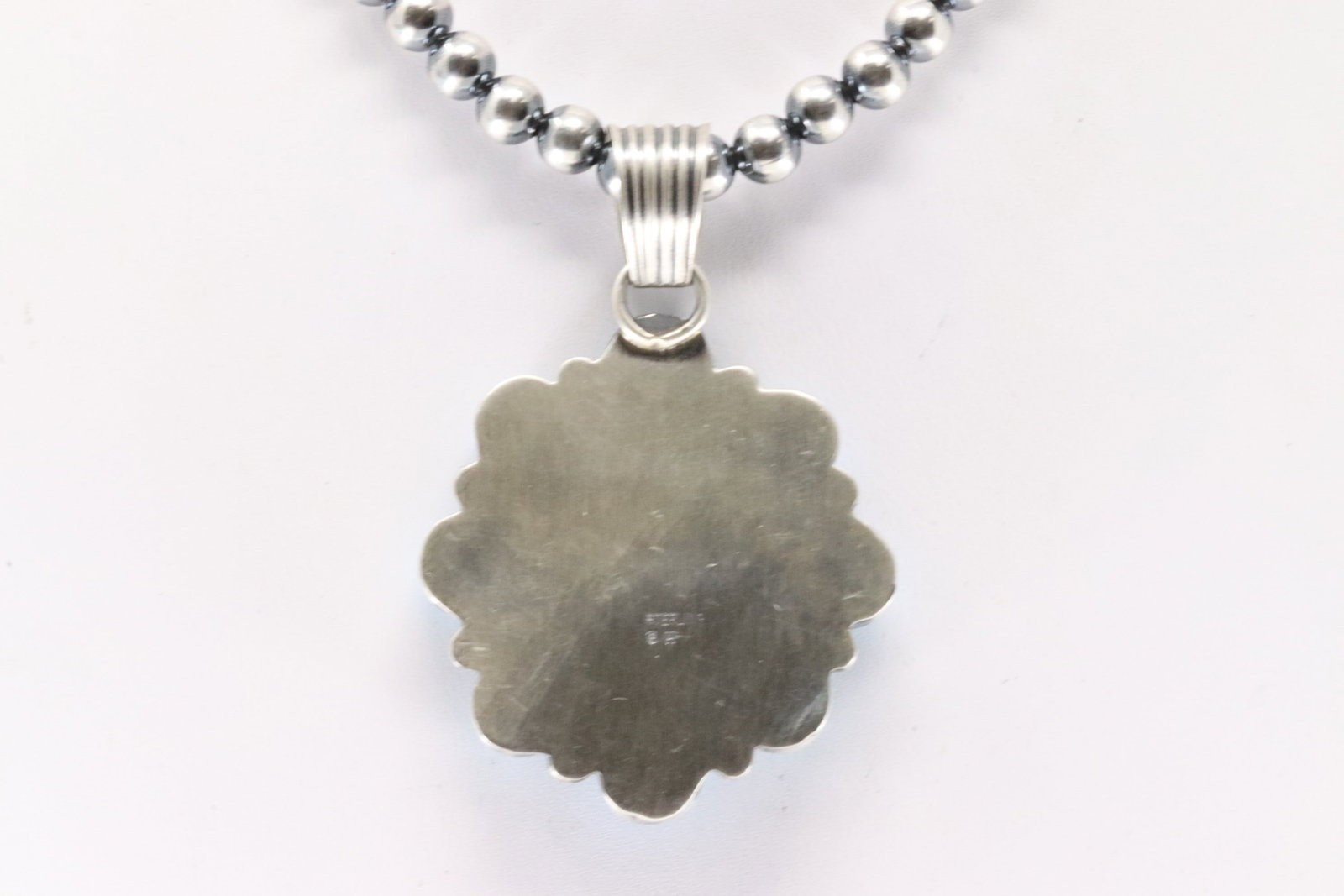 Turquoise Sterling Pendant Attributed to Shirley Henry, Navajo, Big Stone