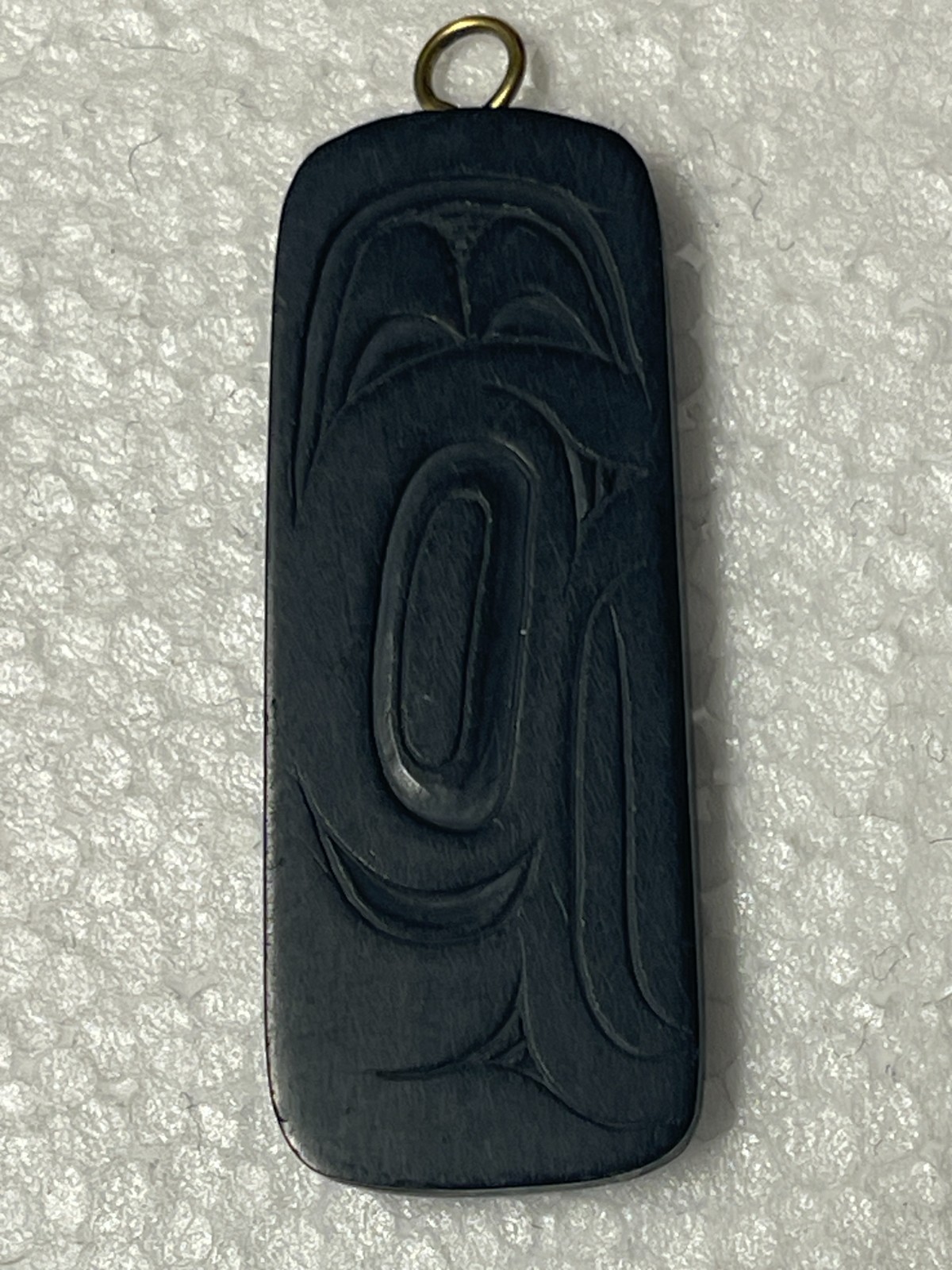 Denny Dixon & Pat Dixon Haida Native Americans Carved Argillite Pendants Signed
