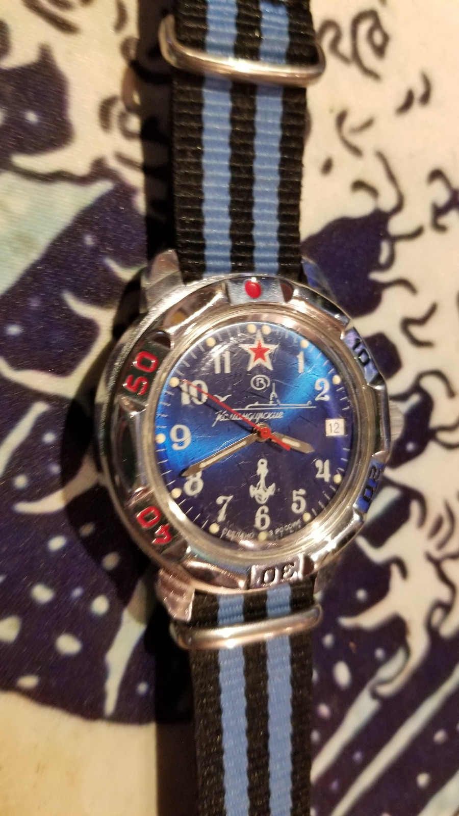 VOSTOK KOMANDIRSKIE 2414 816289 RUSSIAN Mechanical Military Watch VGC NATO Strap
