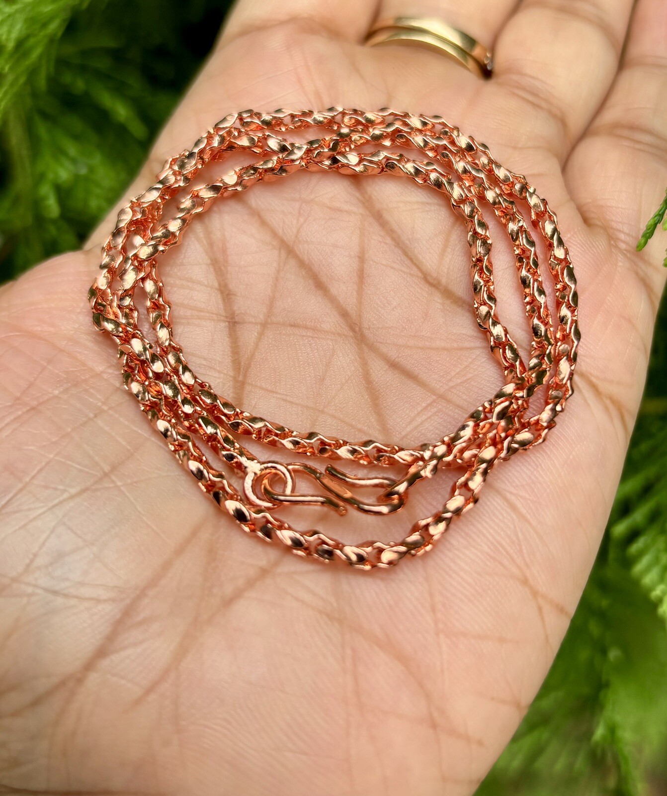20 inch Pure Copper Hollow Infinity Chain Necklace, Healing Jewelry, Spiritual