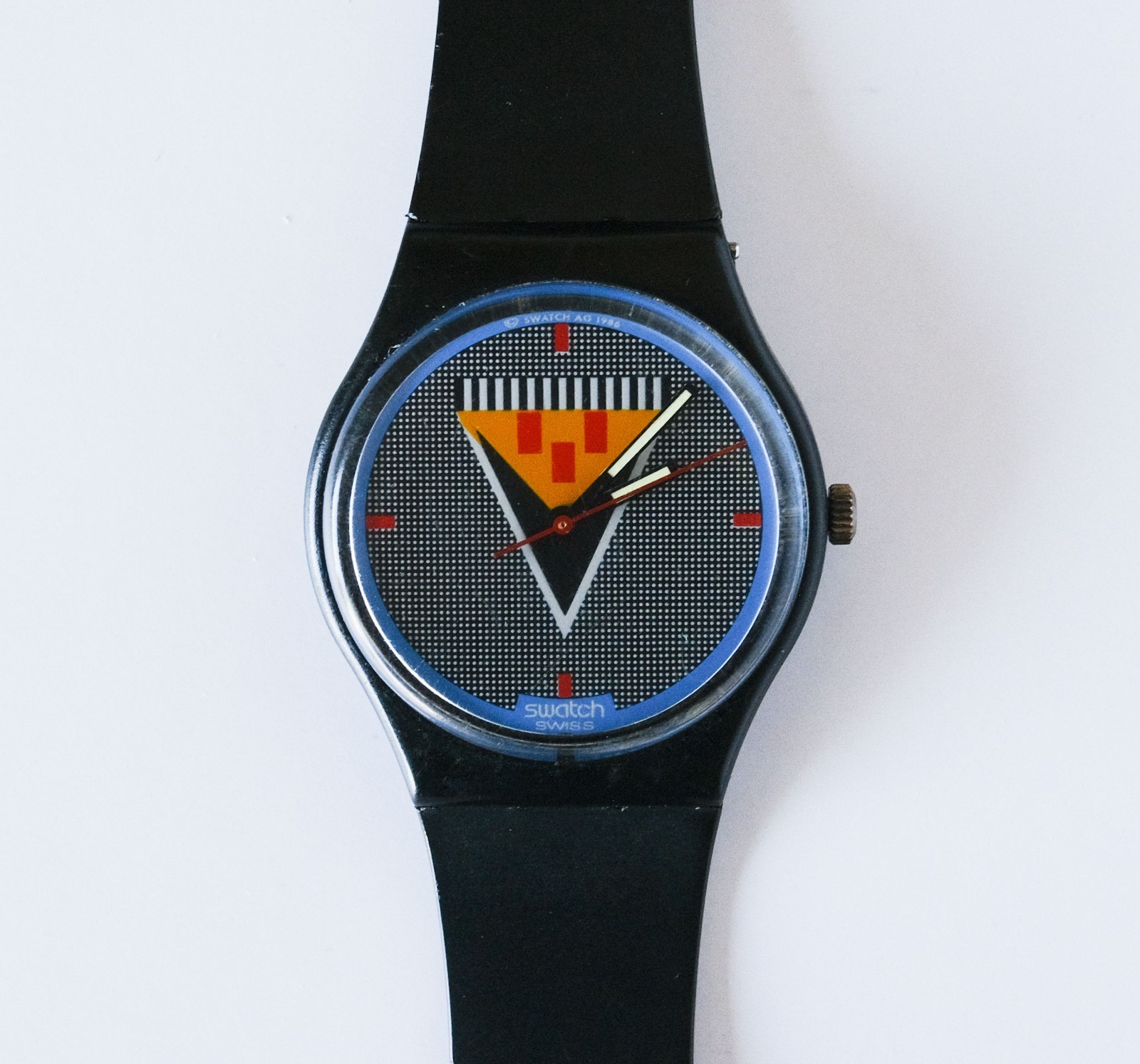 SWATCH Lancelot GB110 Gent Vintage 1986 “Coat of Arms” Working Good Condition