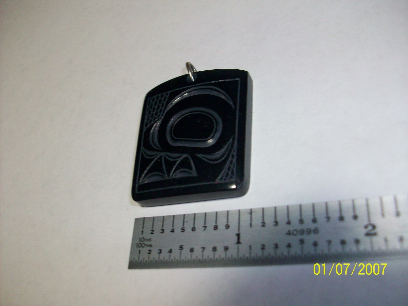 Northwest Coast DENNY DIXON Haida Hand Carved Argillite pendant