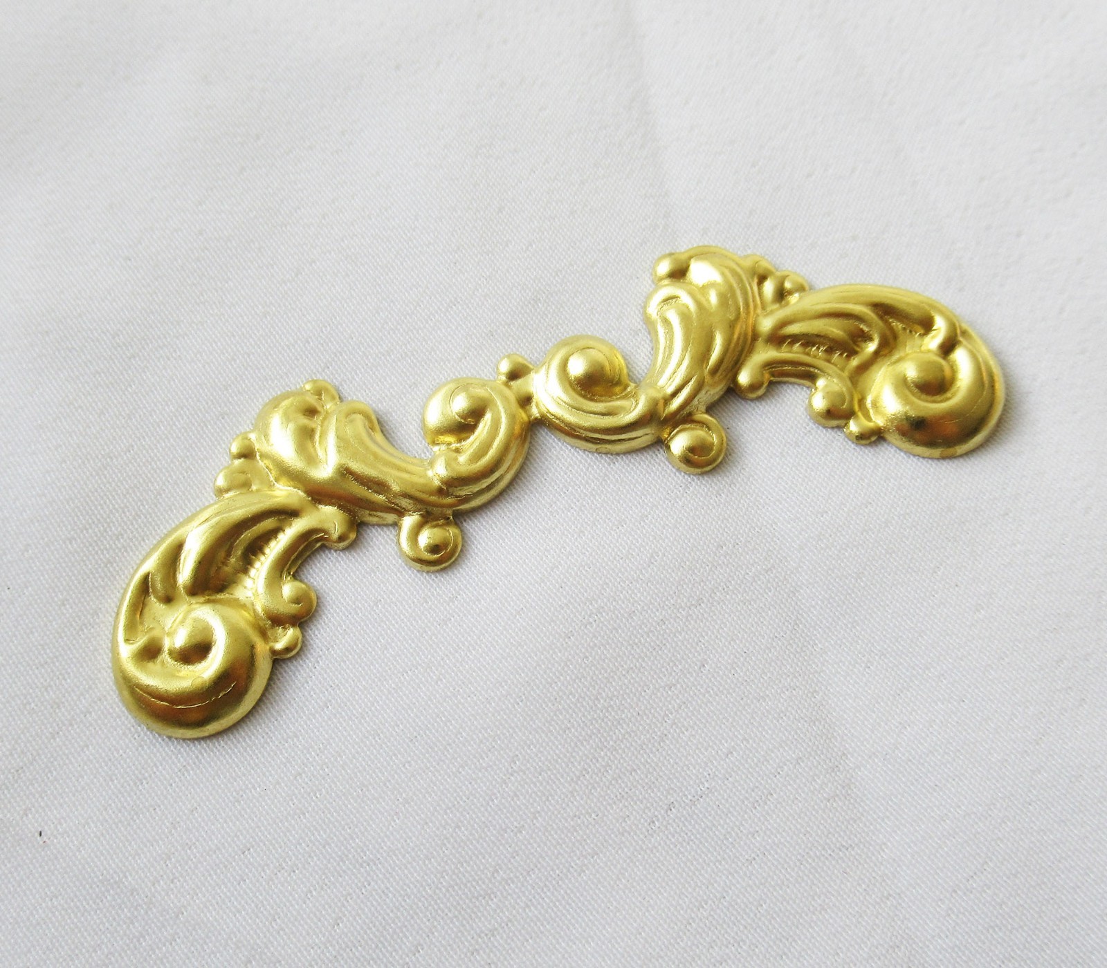 30pcs Brass Stamping 62x19mm Filigree Findings DIY Craft Accessory