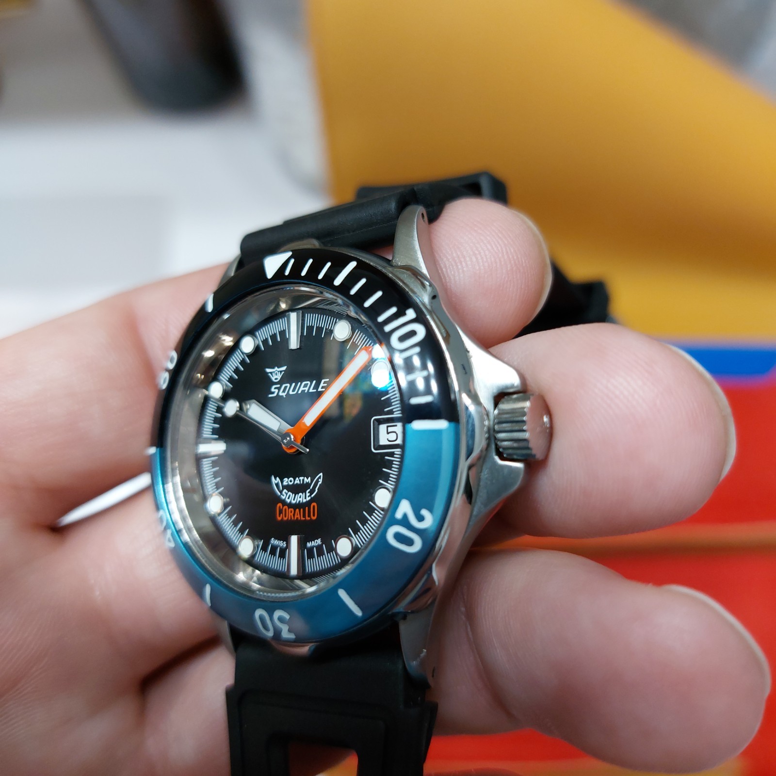 Squale Corallo NOS 2008 Black Dial Automatic Watch. Number 9/100