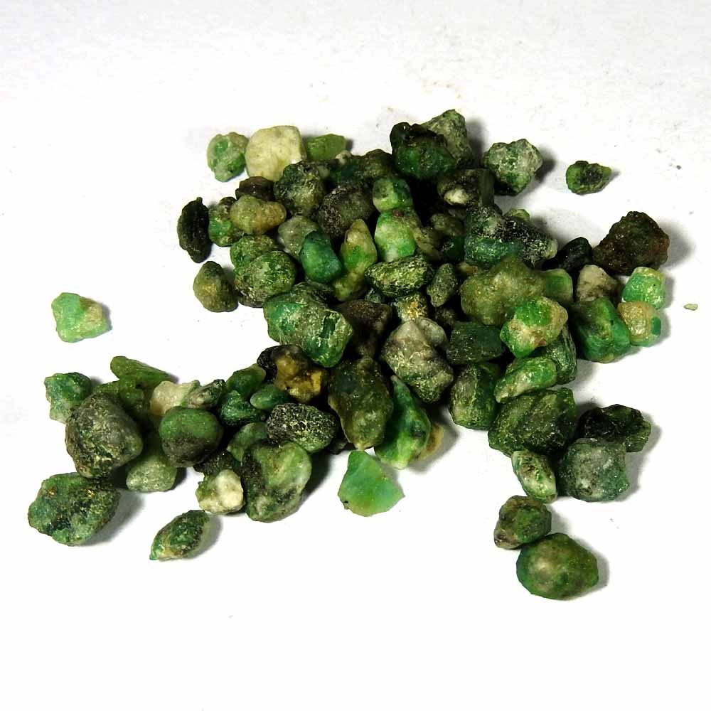 70.75 Ct Natural Green Emerald Small Rough Wholsale Lot Loose Gemstone